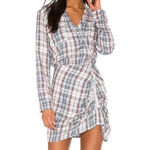 Likely X Revolve Greta plaid Greta dress BLUE PLAID sz 6